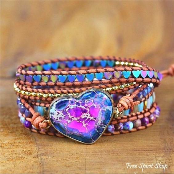 Jasper_wrap_heart_bracelet
